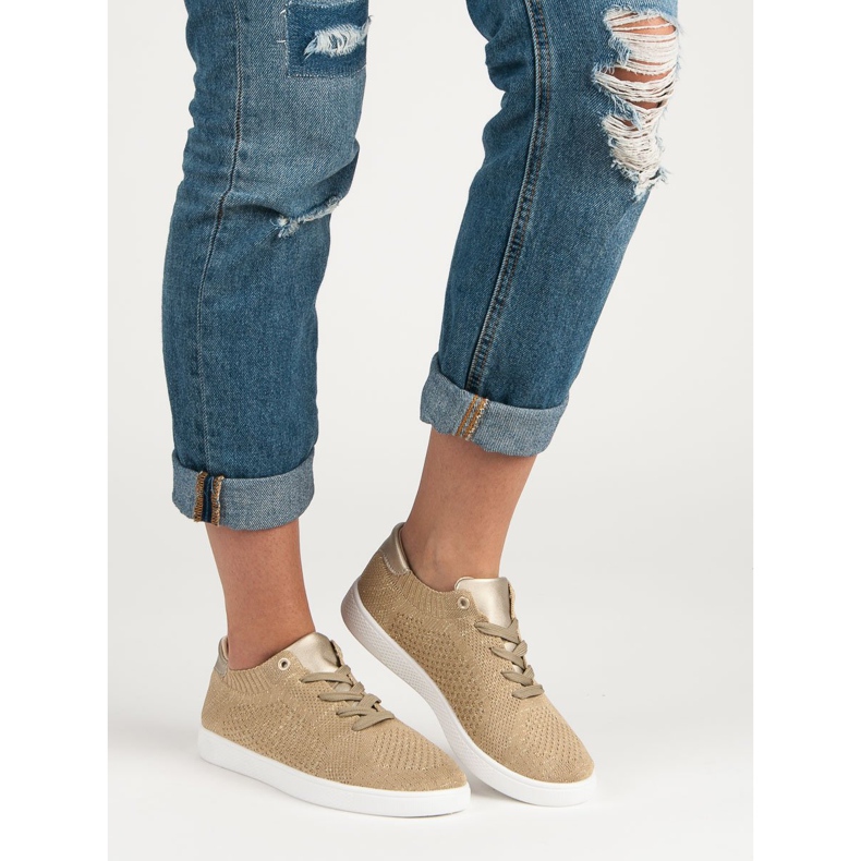 Mukavat urheilukengät keltainen 1