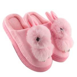 Naisten vaaleanpunaiset tossut puput MA01 Pink vaaleanpunainen 2