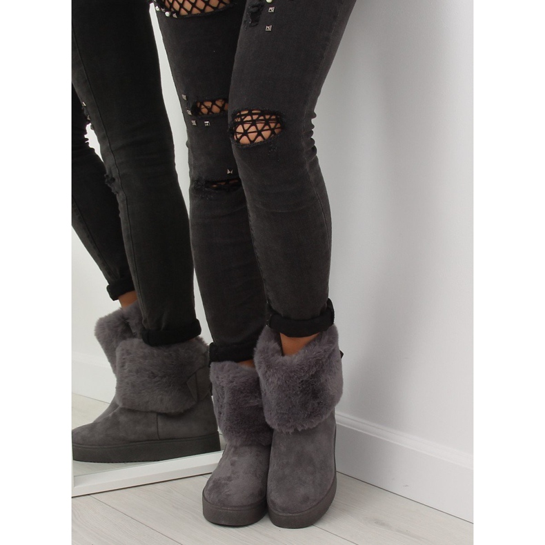 Harmaa Naisten harmaat lumisaappaat LV58 Harmaa 1