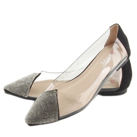 Mustat läpinäkyvät ballerinat LT111P Musta 2