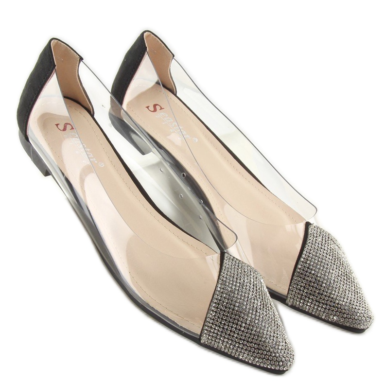 Mustat läpinäkyvät ballerinat LT111P Musta 1