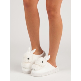 Lämpimät tossut valkoinen 1