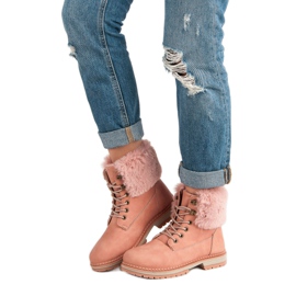 SDS Vaaleanpunaiset trapperit turkiksella vaaleanpunainen 1