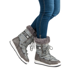 Korkea lumiset saappaat harmaa 2