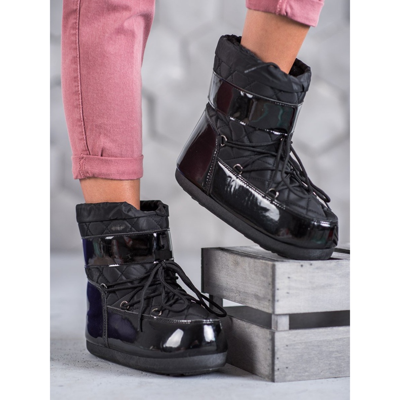 Muodikkaat lumisaappaat musta 2