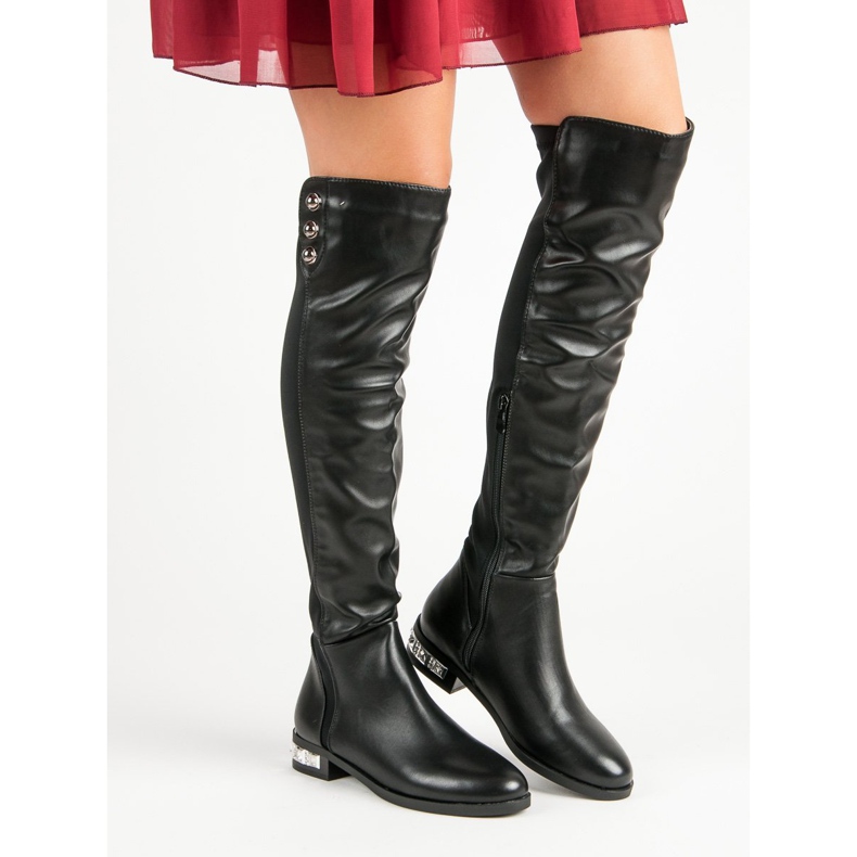 Super Me Mustat saappaat polven yli 1