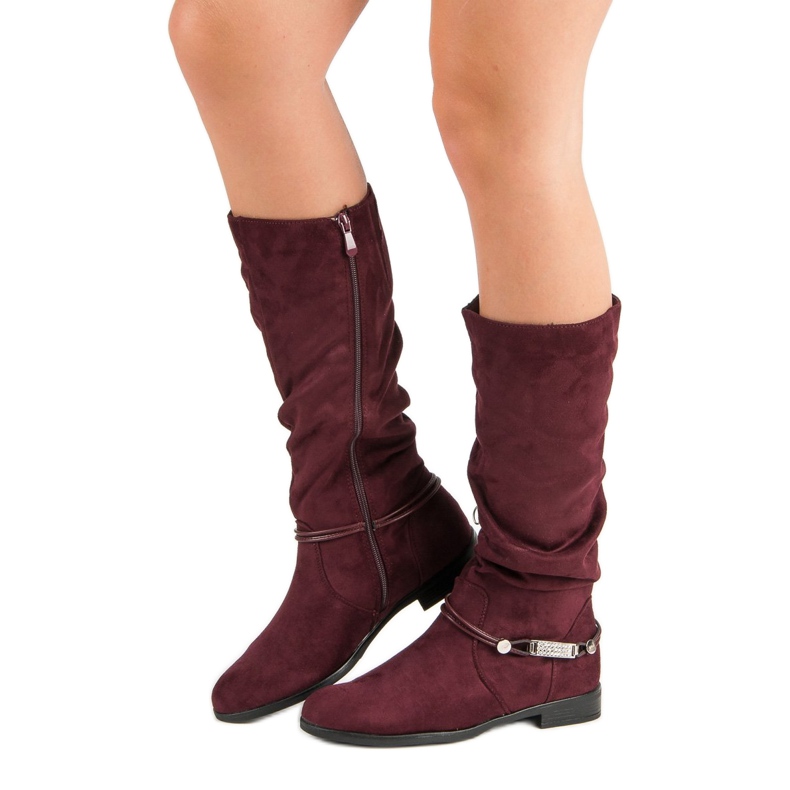 SDS Burgundin polvisaappaat punainen 1