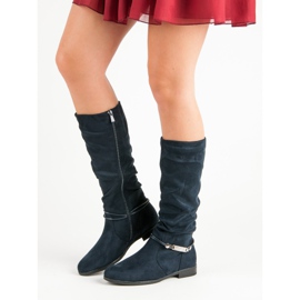 SDS Laivastonsiniset polvikengät sininen laivastonsininen 1