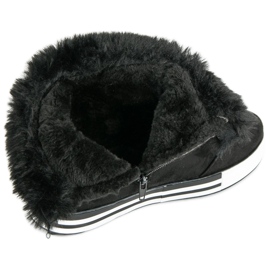 Ideal Shoes Eristetyt korkeat lenkkarit musta 1