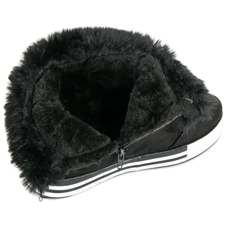 Ideal Shoes Eristetyt korkeat lenkkarit musta 1