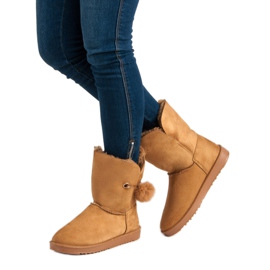 Mukluki lampaannahalla ruskea 1