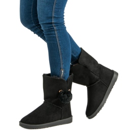 Mukluki Lampaannahan kanssa musta 1