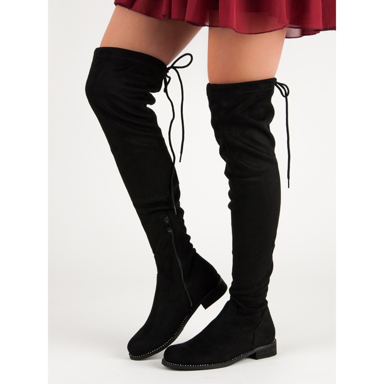 Super Me Muodikkaat polven yli saappaat musta 1