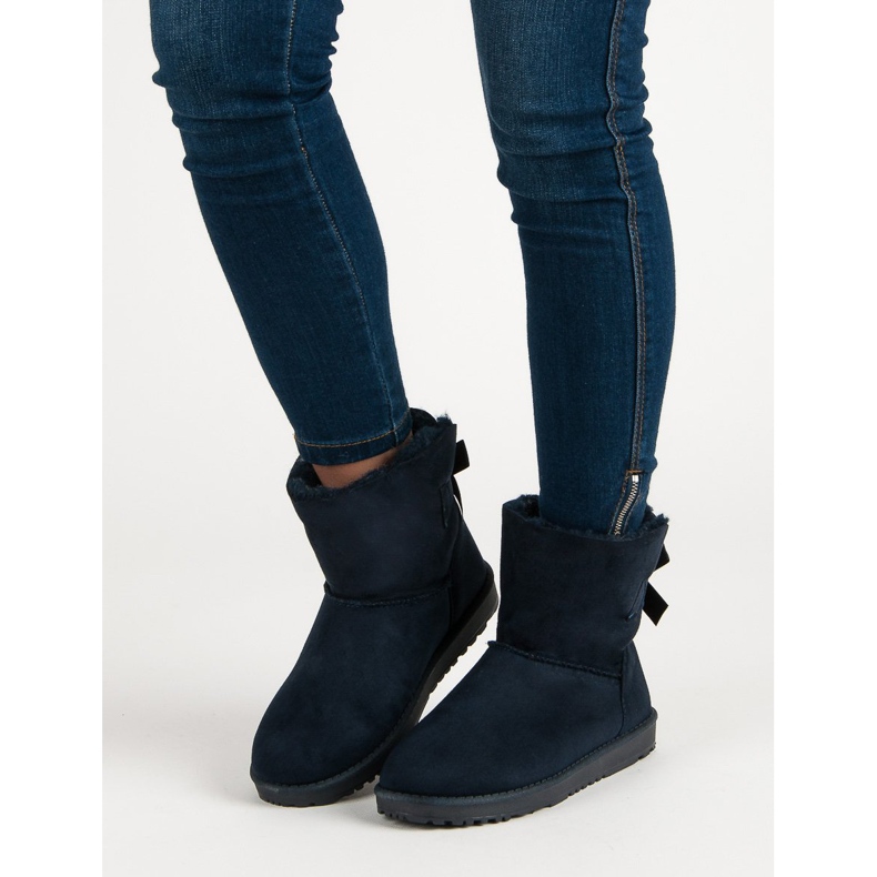 Queentina Tummansininen mukluki, jossa rusetti 1