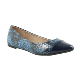 Via-Nova Naisten baleriinikengät Via Nova 07-041 tummansininen musta laivastonsininen 1