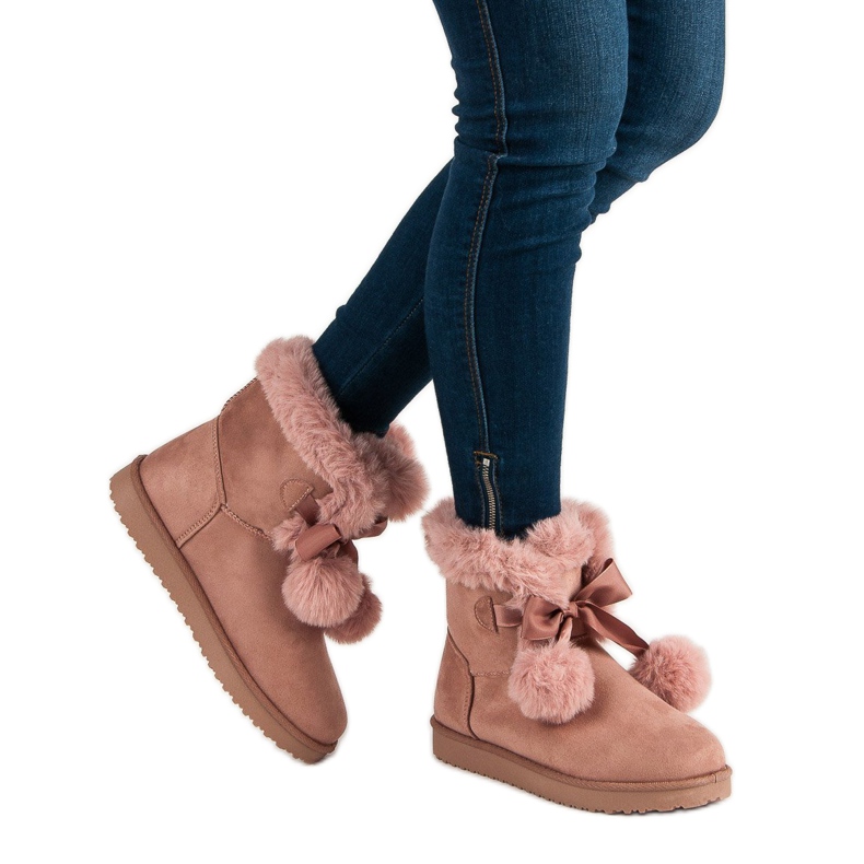 Muodikas jauhe Mukluki vaaleanpunainen 2