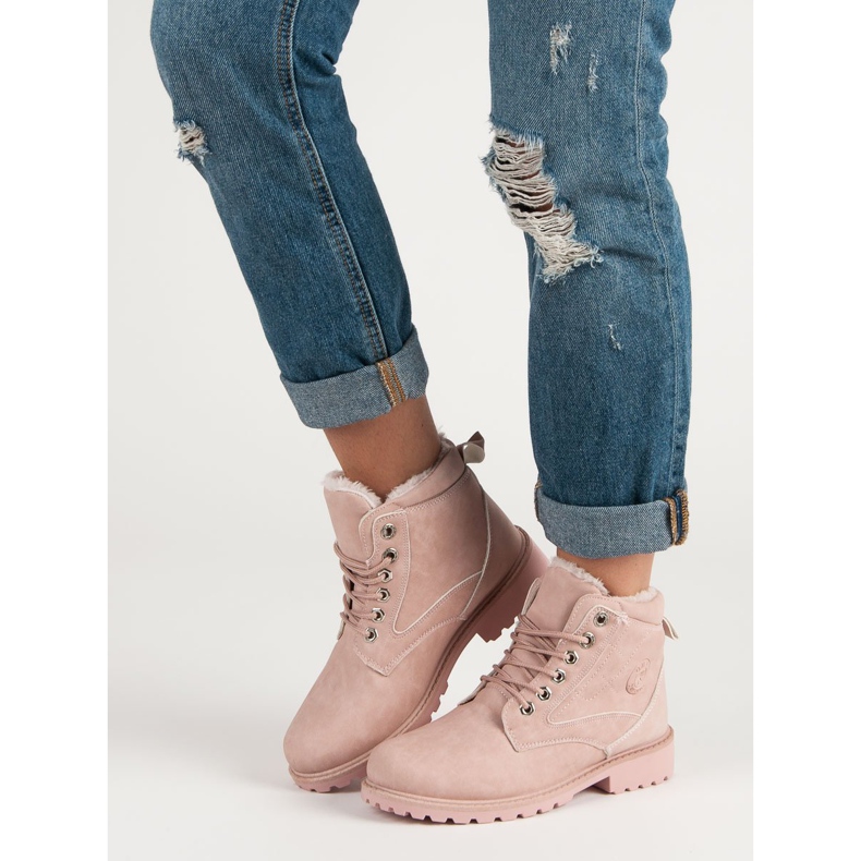 Klassiset vaaleanpunaiset vaelluskengät vaaleanpunainen 2