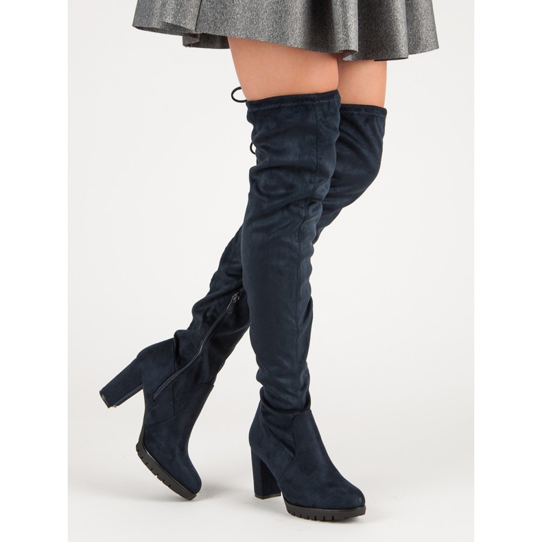 SDS Mokkanahkaiset reisisaappaat alustalla sininen 2