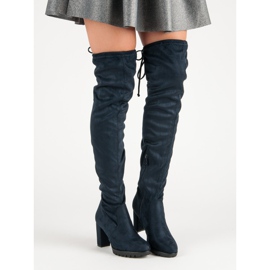 SDS Mokkanahkaiset reisisaappaat alustalla sininen 1