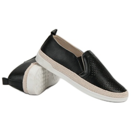 Openwork Slip On lenkkarit musta 1