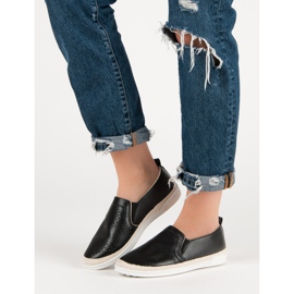 Openwork Slip On lenkkarit musta 2