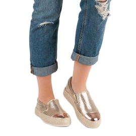 Muodikkaat kultaiset lenkkarit kultainen 1