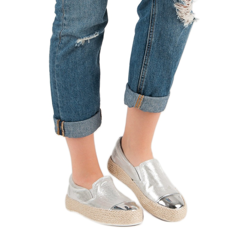 Muodikkaat hopeiset lenkkarit harmaa 1