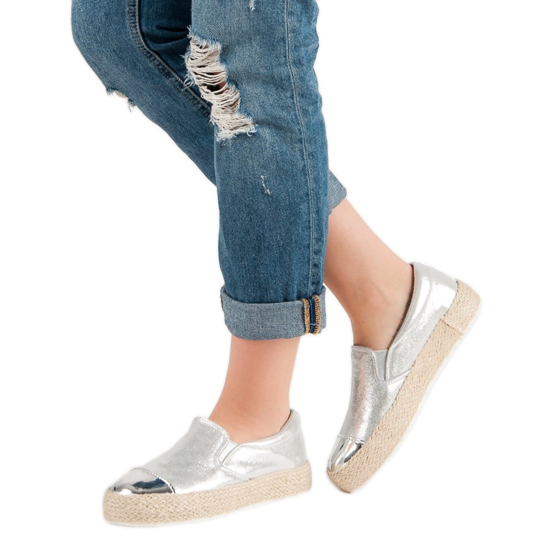 Muodikkaat hopeiset lenkkarit harmaa 2