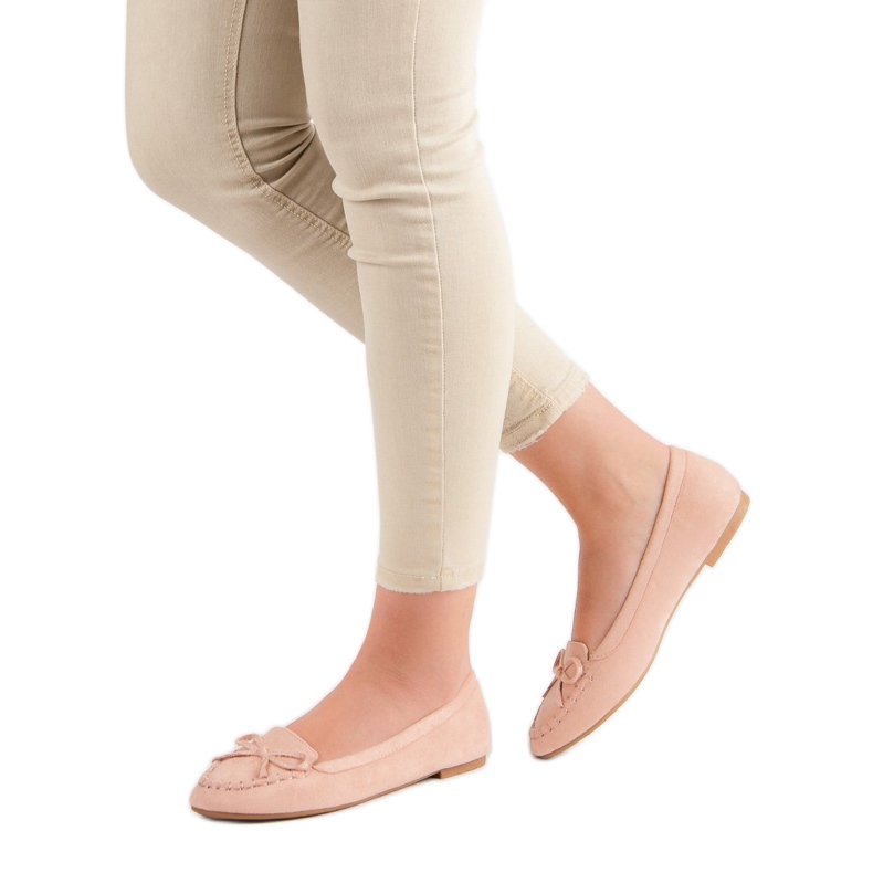 Small Swan Vaaleanpunaiset Loaferit Jousella vaaleanpunainen 1