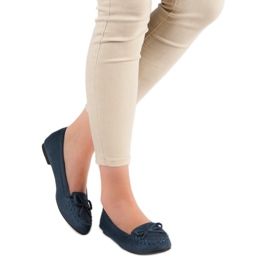 Small Swan Tummansiniset lompakot, joissa on keula sininen 2