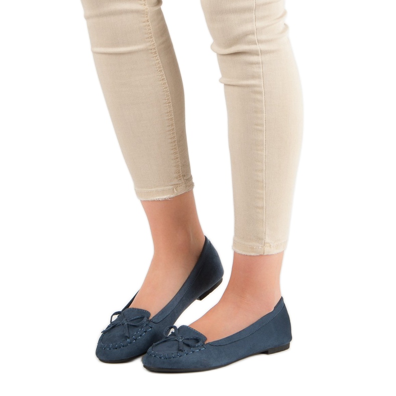 Small Swan Tummansiniset lompakot, joissa on keula sininen 1