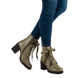 Queentina Lämpimät saappaat lavalla vihreä 2