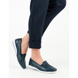 VINCEZA -nahasta valmistetut avoimet kengät sininen 1