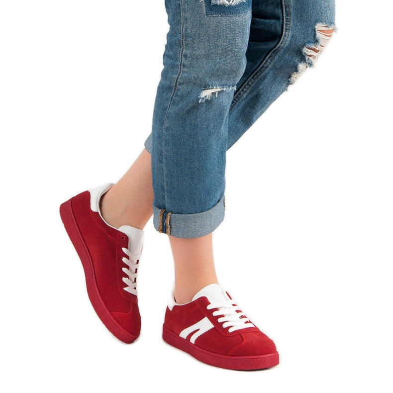 Mokkanahkaiset mckeylor -lenkkarit punainen 2