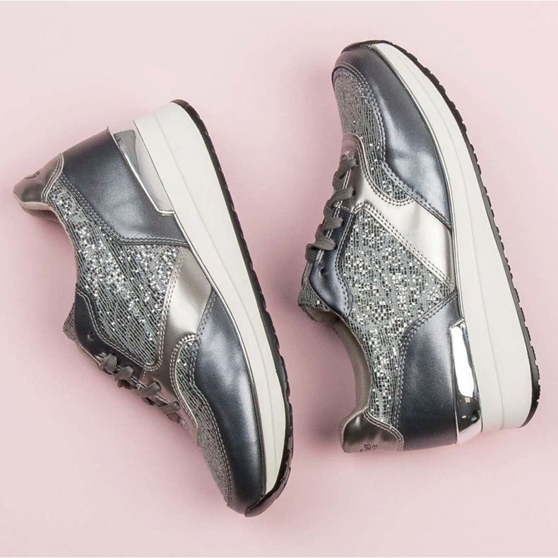 Kylie Urheilukengät glitterillä harmaa 1