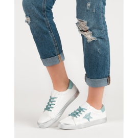 Tyylikkäät matalat tennarit valkoinen sininen 2