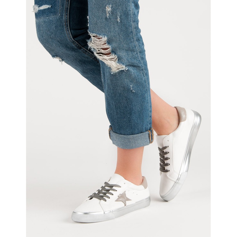 Tyylikkäät matalat tennarit valkoinen monivärinen 1