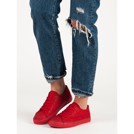 Sport Punaiset kengät kristalleilla punainen 1