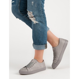 Sport Harmaat kengät kristallilla 2