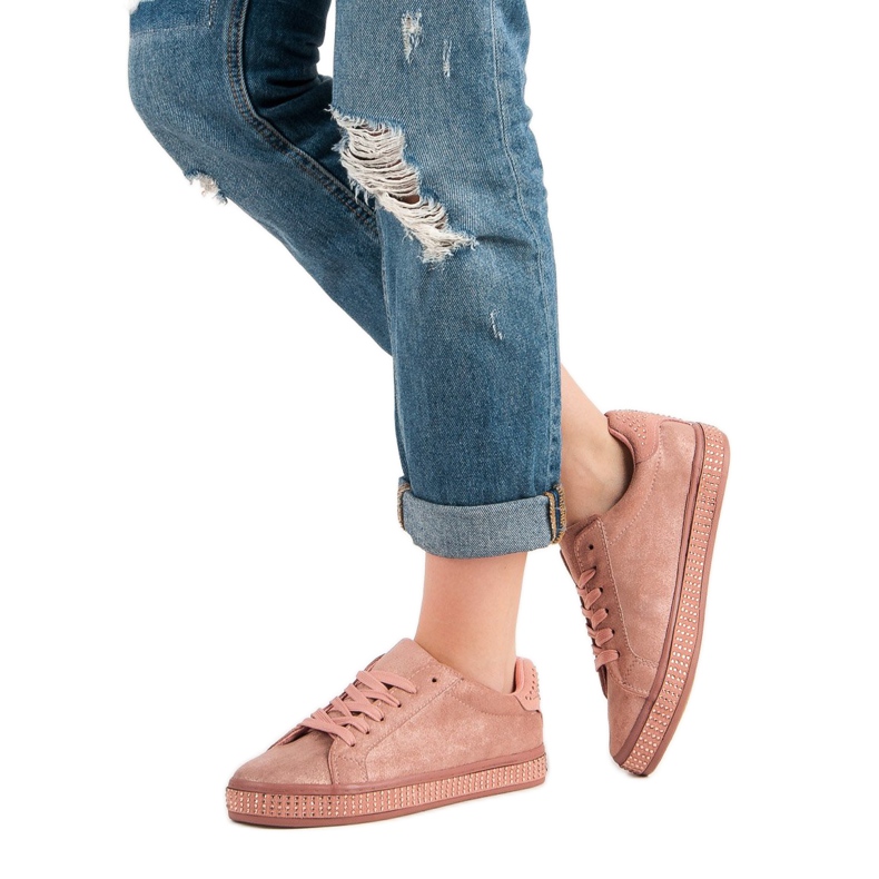 Urheilujalkineet kristalleilla vaaleanpunainen 2