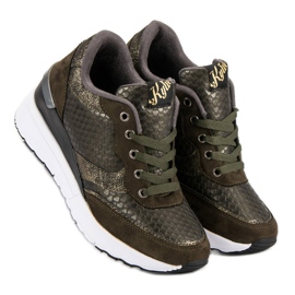 Kylie Muodikkaita kenkiä kuvioilla vihreä 2