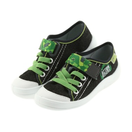 Befado lasten kengät tossut lenkkarit 251y102 musta vihreä 3