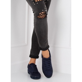 Kengät, joissa on kiviä BS098 Sininen laivastonsininen 2