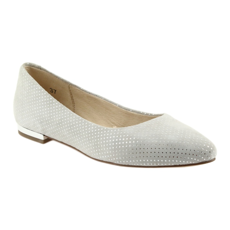 Naisten Caprice -ballerinat 22104 harmaa 1