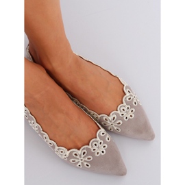 Harmaat openwork -ballerinat LT99P Harmaa 2