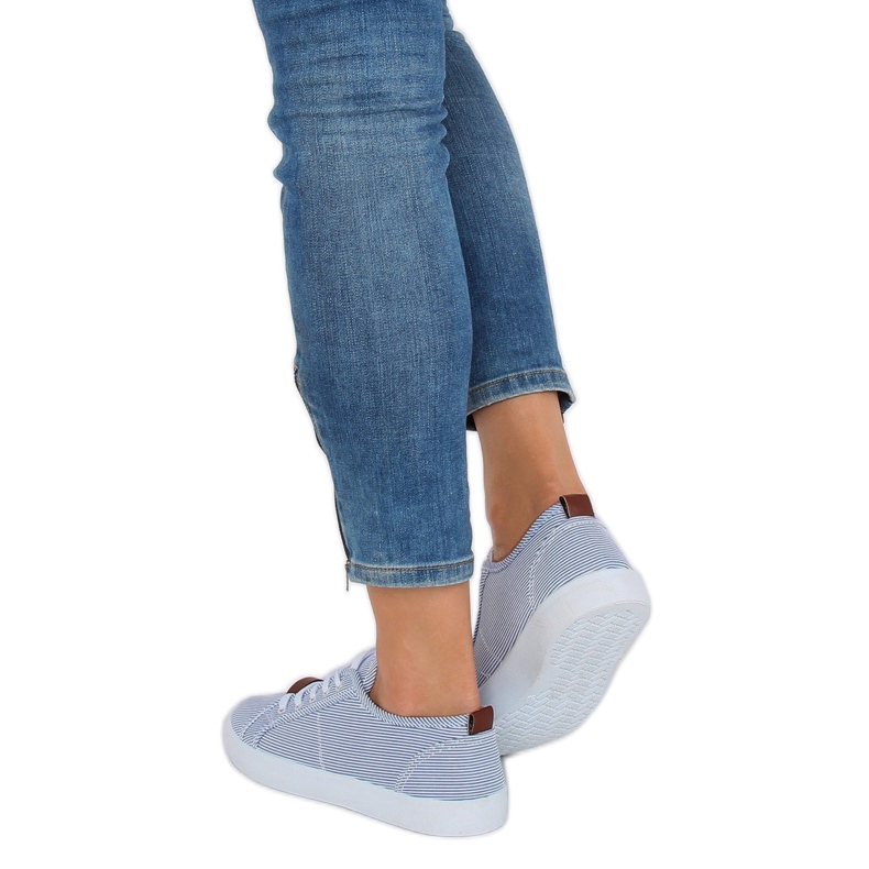 Siniset JX70P Navy raidalliset lenkkarit sininen 2