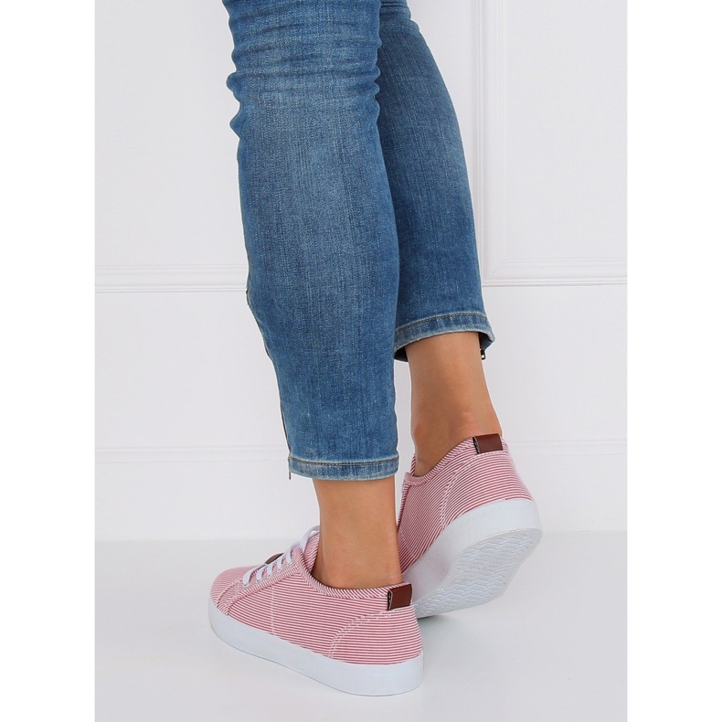 Punaiset raidalliset lenkkarit JX70P Red punainen 2