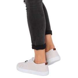 Beige raidalliset lenkkarit JX70P Beige 2