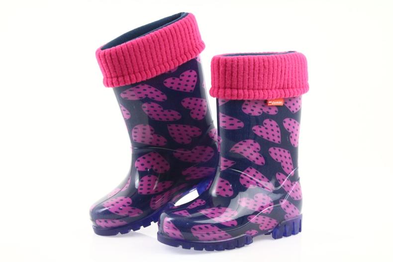 Demar Galoshes lämpimät sukasydämet vaaleanpunainen tummansininen 5