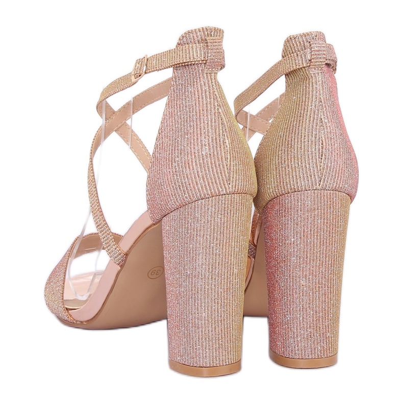 Sandaalit vaaleanpunaisella postilla NC791 Champagne vaaleanpunainen 1